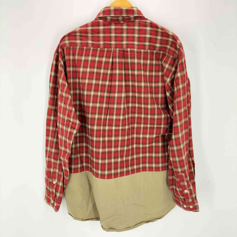 トミーヒルフィガー TOMMY HILFIGER 90S 切替デザインレギュラーカラーL/S チェックシャツ メンズ import:L