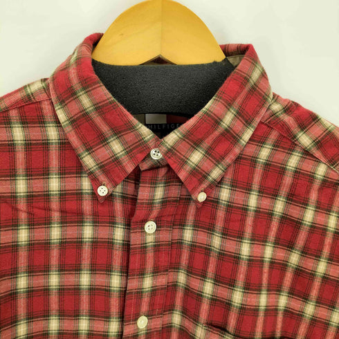 トミーヒルフィガー TOMMY HILFIGER 90S 切替デザインレギュラーカラーL/S チェックシャツ メンズ import:L