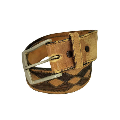 トニーラマ TONY LAMA USA製 総柄デザイン ウエスタンベルト メンズ 32