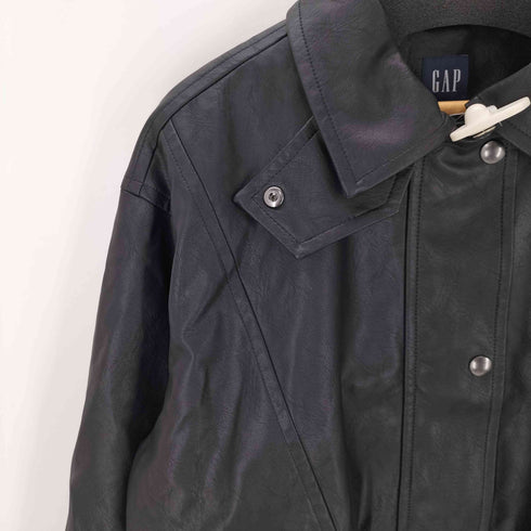 ギャップ Gap 25AW オーバーサイズ ヴィーガンレザージャケット メンズ import:S