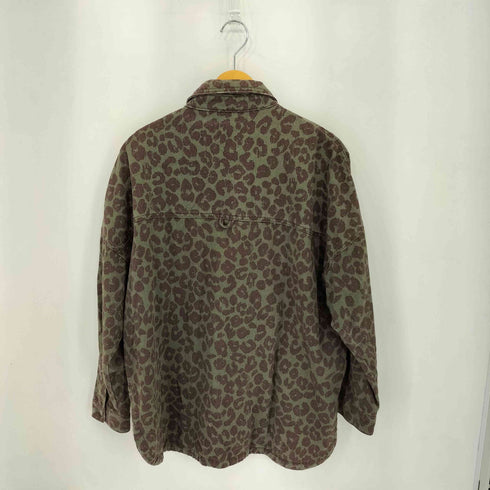 ザラ ZARA レオパード総柄 フロントポケット 長袖シャツ メンズ M