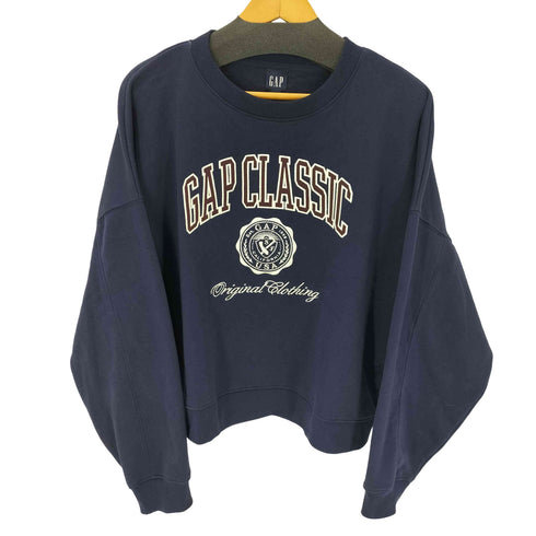 ギャップ Gap ヴィンテージソフト GAPロゴ ウェッジ スウェットシャツ レディース import:L