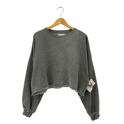 マウジースタジオウェア MOUSSY STUDIOWEAR ワンポイントロゴ刺繍 クロップド クルーネックスウェットトレーナー レディース FREE