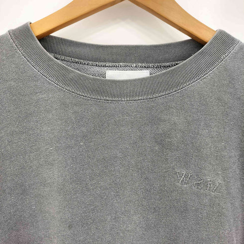 マウジースタジオウェア MOUSSY STUDIOWEAR ワンポイントロゴ刺繍 クロップド クルーネックスウェットトレーナー レディース FREE