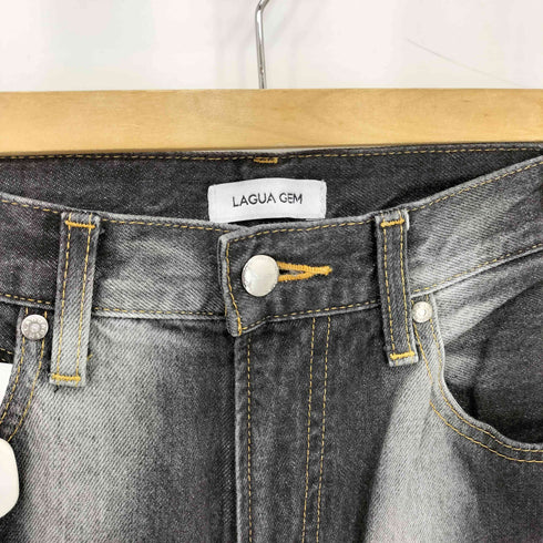 ラグアジェム LAGUA GEM CONTRAIL BLEACH STRAIGHT DENIM ブリーチデザイン デニムパンツ メンズ 25