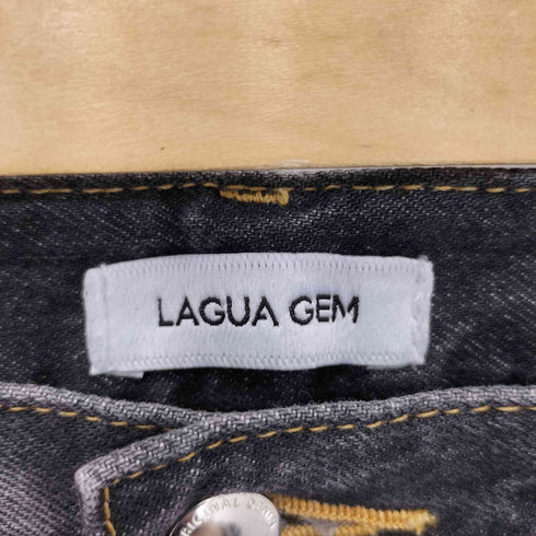 ラグアジェム LAGUA GEM CONTRAIL BLEACH STRAIGHT DENIM ブリーチデザイン デニムパンツ メンズ 25