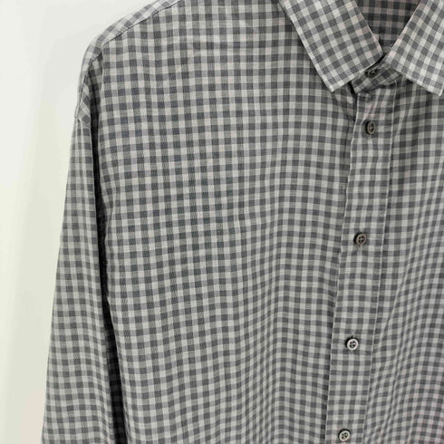 アルマーニコレツィオーニ ARMANI COLLEZIONI ギンガムチェック ワイドカラー L/S シャツ メンズ 43/17