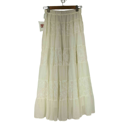 エイミーイストワール eimy istoire エンヴロイダリースパンコールティアードスカート レディース FREE