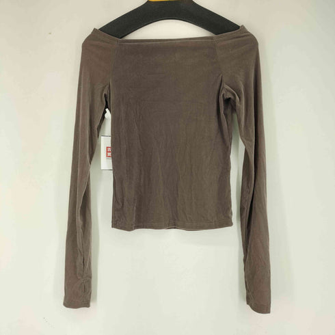 BLUE EAST シアーベロアオフショルTシャツ レディース