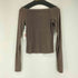 BLUE EAST シアーベロアオフショルTシャツ レディース