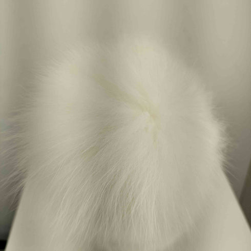 カシラ CA4LA RABBIT FUR 耳当て付き ポンポンニット帽 レディース