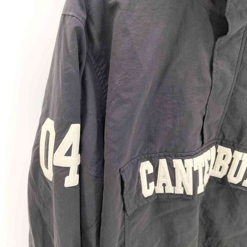 カンタベリー CANTERBURY 1904 エンブレム ロゴ 刺繍 ハーフジップ アノラック パーカー ジャケット メンズ 3L