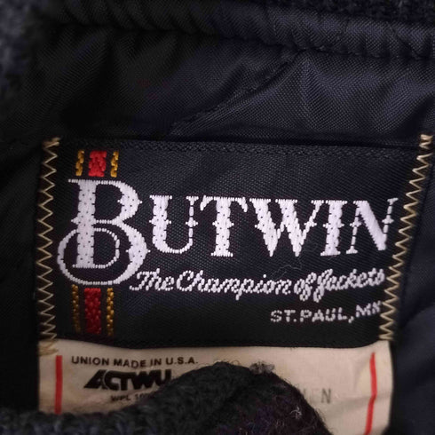 バトウィン BUTWIN 80-90s USA製 レザー切り替えスタジアムジャンパー メンズ 38