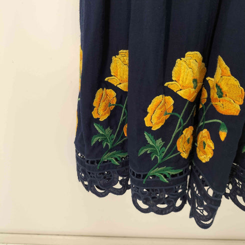 リリーブラウン Lily Brown フラワー刺繍ワンピース レディース FREE