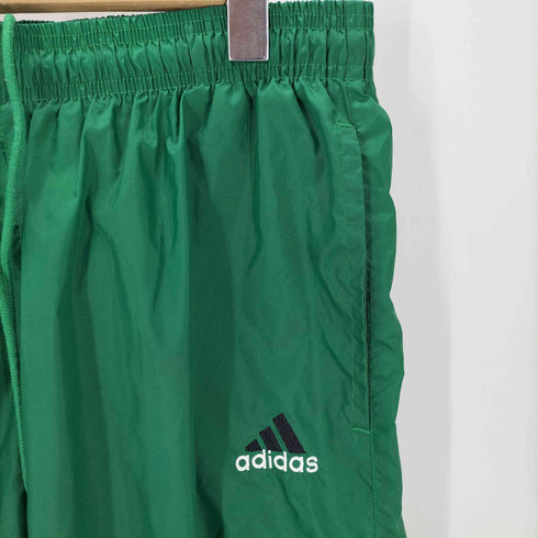 アディダス adidas 90S 万国旗タグ パフォーマンスロゴ イージー ナイロン ジョガーパンツ 裾ジップ メンズ