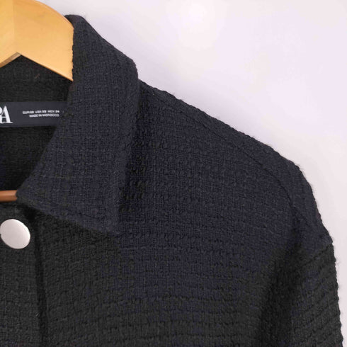 ザラ ZARA 裾カットオフ ツイードジャケット レディース import:XS