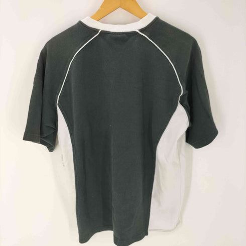 カンタベリーオブニュージーランド CANTERBURY OF NEW ZEALAND ロゴ 刺繍 Vネック ラグランスリーブ 鹿の子 Tシャツ メンズ import:XL