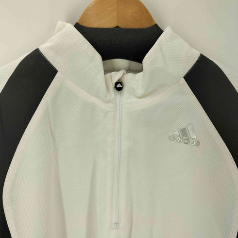 アディダス adidas 00S メタル パフォーマンスロゴ 裏地 メッシュ スイッチングカラー ハーフジップ プルオーバー ジャージ 2008年製 メンズ O/XG