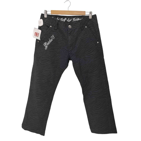 ガッチャ GATCHA Y2K 刺繍 ゼブラ柄ストレッチパンツ メンズ JPN:L