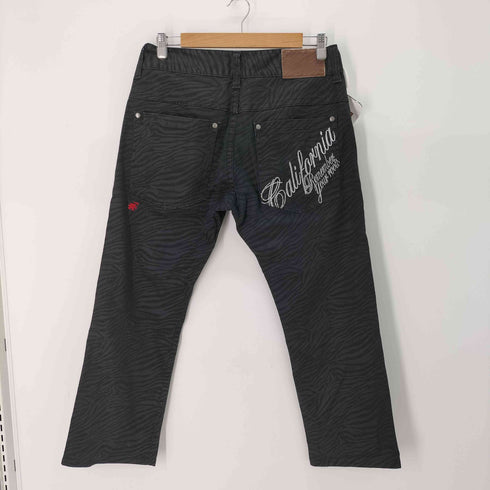 ガッチャ GATCHA Y2K 刺繍 ゼブラ柄ストレッチパンツ メンズ JPN:L