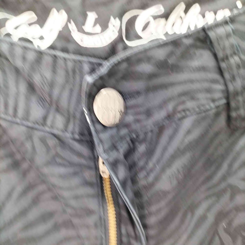 ガッチャ GATCHA Y2K 刺繍 ゼブラ柄ストレッチパンツ メンズ JPN:L