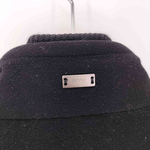 ボスヒューゴボス BOSS HUGO BOSS レイヤード リブ ネック チェスター ハーフ コート ririジップ メンズ EUR:54