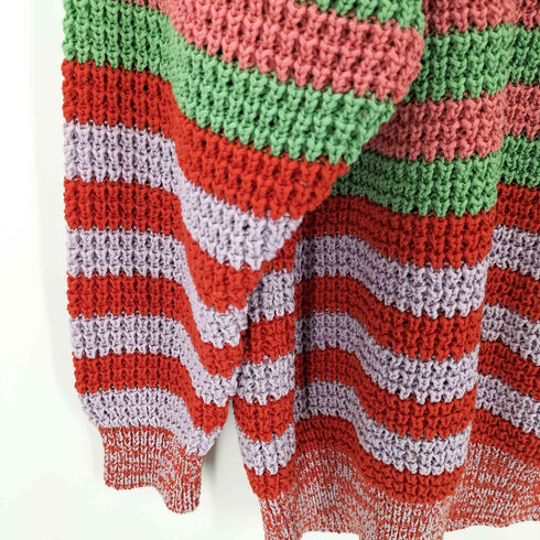 シーイー C.E STRIPE LOOSE WAFFLE KNIT ストライプ ルーズ ワッフル ニット メンズ import:M