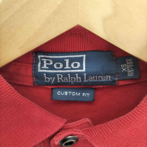 ポロバイラルフローレン Polo by RALPH LAUREN CUSTOM FIT イカリ スター イナズマ ワッペン バック タイガープリント S/S ポロシャツ Y2K メンズ import:XS