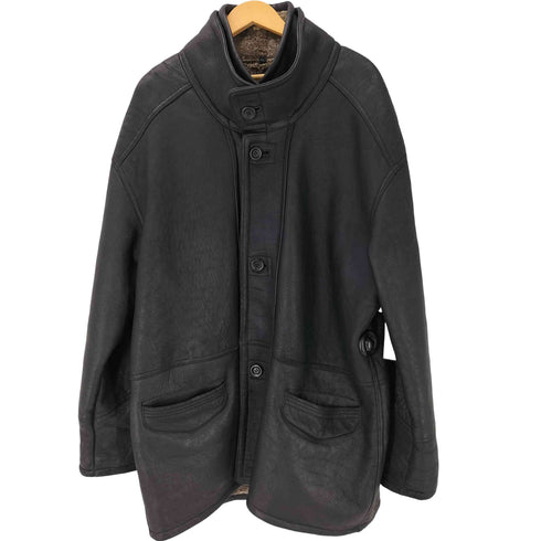 ATWARDSON 本革 レザー ジップ ボタン ムートン ジャケット メンズ 56