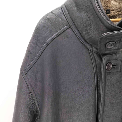 ATWARDSON 本革 レザー ジップ ボタン ムートン ジャケット メンズ 56