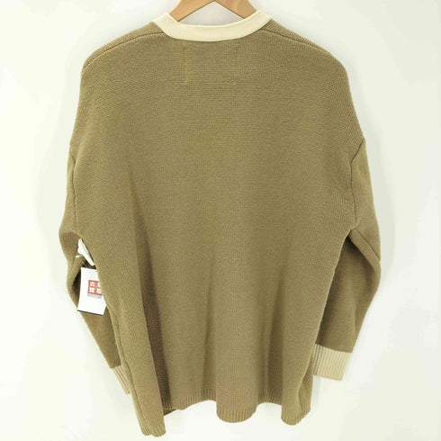 ローガン LOGAN Vネック アクリル ニット スクール カーディガン ワッペン付き レディース FREE