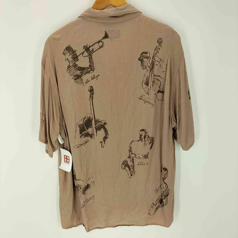U.Sage 総柄 開襟 オープンカラー アロハ シャツ メンズ import:XL