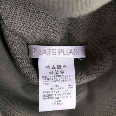 プリーツプリーズイッセイミヤケ PLEATS PLEASE ISSEY MIYAKE 長リブステッチデザインレーヨンニット レディース 3