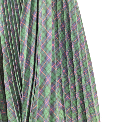 トリココムデギャルソン tricot COMME des GARCONS 栗原たお期 AD2004 05SS プリーツ タータンチェック 巻き ラップスカート レディース JPN:M