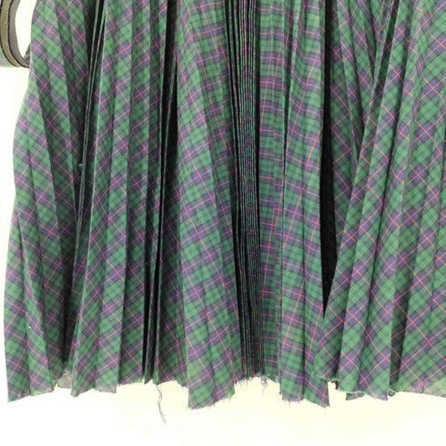 トリココムデギャルソン tricot COMME des GARCONS 栗原たお期 AD2004 05SS プリーツ タータンチェック 巻き ラップスカート レディース JPN:M