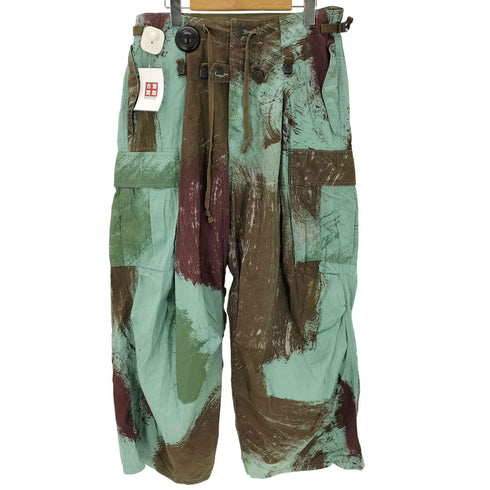 キャピタル KAPITAL Combed Burberry Brush-Camo Jumbo Cargo Pants - Turquoise コンビ バーバリー ブラッシュカモ ジャンボ カーゴ パンツ メンズ JPN:2