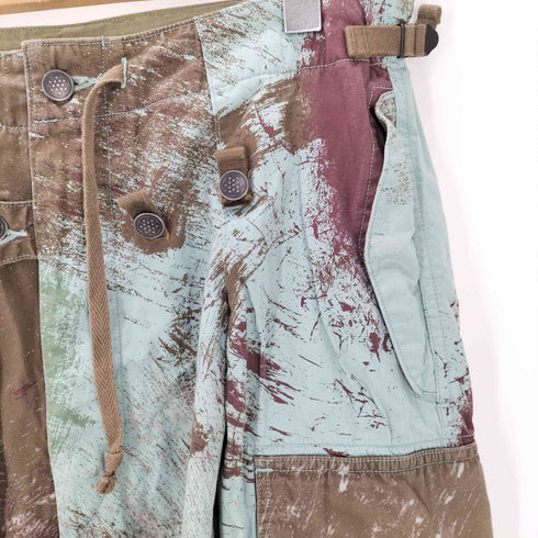 キャピタル KAPITAL Combed Burberry Brush-Camo Jumbo Cargo Pants - Turquoise コンビ バーバリー ブラッシュカモ ジャンボ カーゴ パンツ メンズ JPN:2