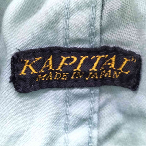 キャピタル KAPITAL Combed Burberry Brush-Camo Jumbo Cargo Pants - Turquoise コンビ バーバリー ブラッシュカモ ジャンボ カーゴ パンツ メンズ JPN:2