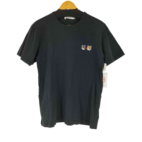 メゾンキツネ MAISON KITSUNE ダブルフォックスヘッドパッチTシャツ メンズ M