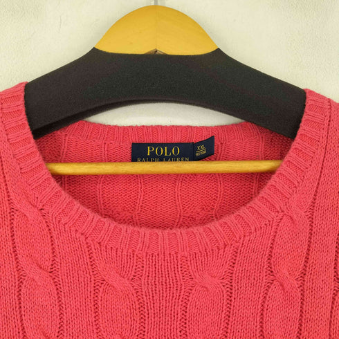 ポロバイラルフローレン Polo by RALPH LAUREN ミニポニー刺繍 クルーネックケーブルニット メンズ XXL
