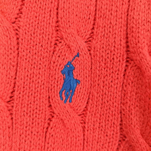 ポロバイラルフローレン Polo by RALPH LAUREN ミニポニー刺繍 クルーネックケーブルニット メンズ XXL