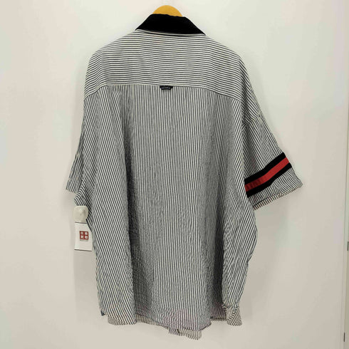 ロカウェア Rocawear ロゴ 刺繍 ストライプ S/S ビッグ サイズ シャツ メンズ 6XB/6TG