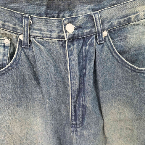 モノマート MONO-MART Y2K ヴィンテージライクオーバーダイワイドデニムパンツ メンズ JPN:L