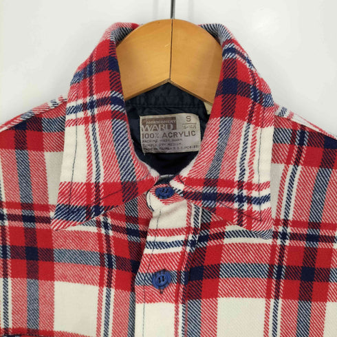 モンゴメリーワード MONTGOMERY WARD 60-70s 台湾製 アクリル CPOシャツ アクリルチェックシャツ メンズ import:S