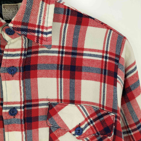 モンゴメリーワード MONTGOMERY WARD 60-70s 台湾製 アクリル CPOシャツ アクリルチェックシャツ メンズ import:S