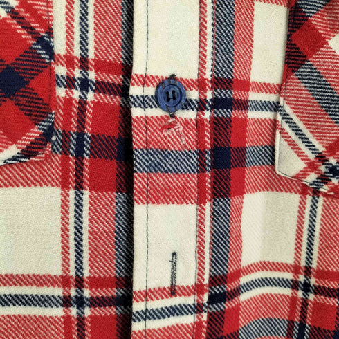 モンゴメリーワード MONTGOMERY WARD 60-70s 台湾製 アクリル CPOシャツ アクリルチェックシャツ メンズ import:S