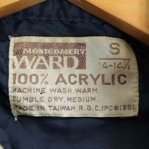モンゴメリーワード MONTGOMERY WARD 60-70s 台湾製 アクリル CPOシャツ アクリルチェックシャツ メンズ import:S