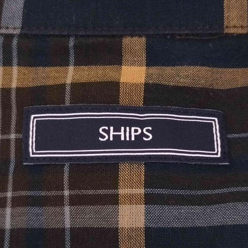 シップス SHIPS オープンカラー コットン マドラスチェック プルオーバー シャツ メンズ JPN:L