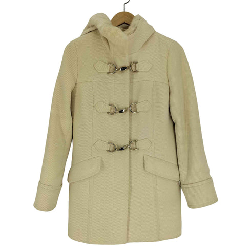 バーバリーブルーレーベル BURBERRY BLUE LABEL ラビットファー ダッフル コート レディース EUR:40