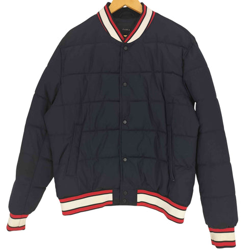 ザラ ZARA キルティング スナップボタン リブ切替 中綿 パファー ジャケット メンズ import:XL